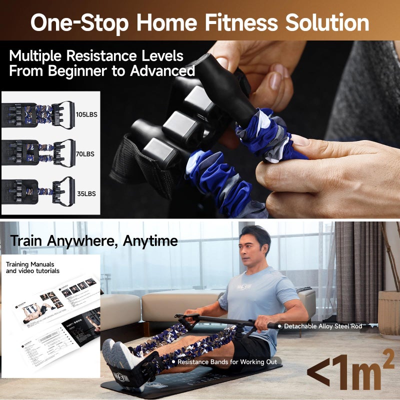 Innstar Multi-Function Resistance Bands for Working Out, Push Up Exercise Bands Resistance Bands Set for Bench Press Gym Equipment, Home Workout, Travel Portable - Image 5